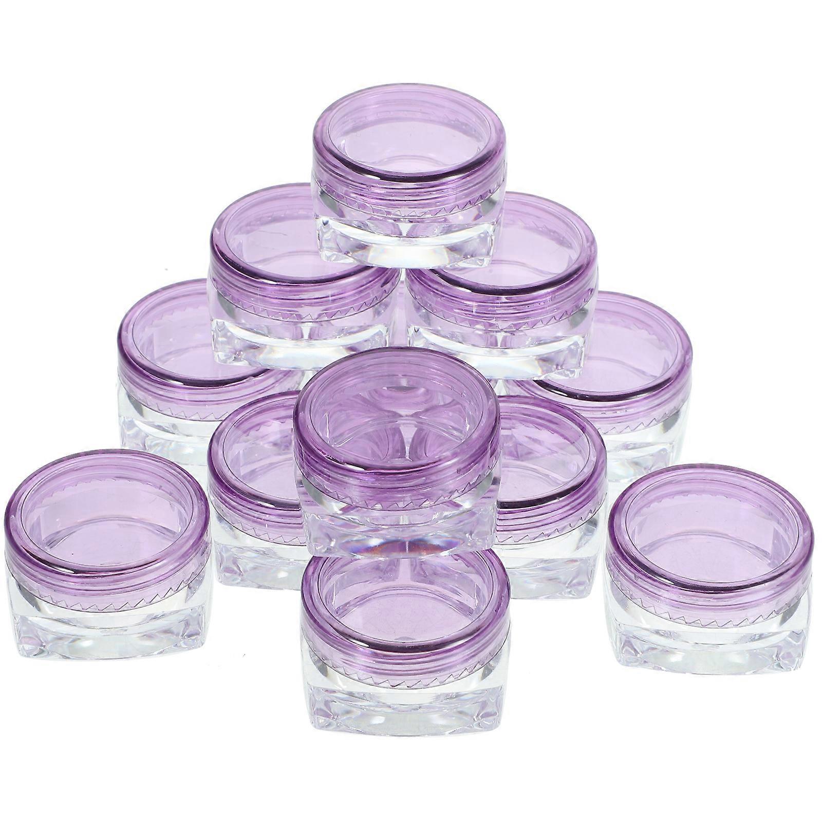 12 pcs Empty Cream Jars Refillable Face Cream Container Plastic Storage Containers with Lids