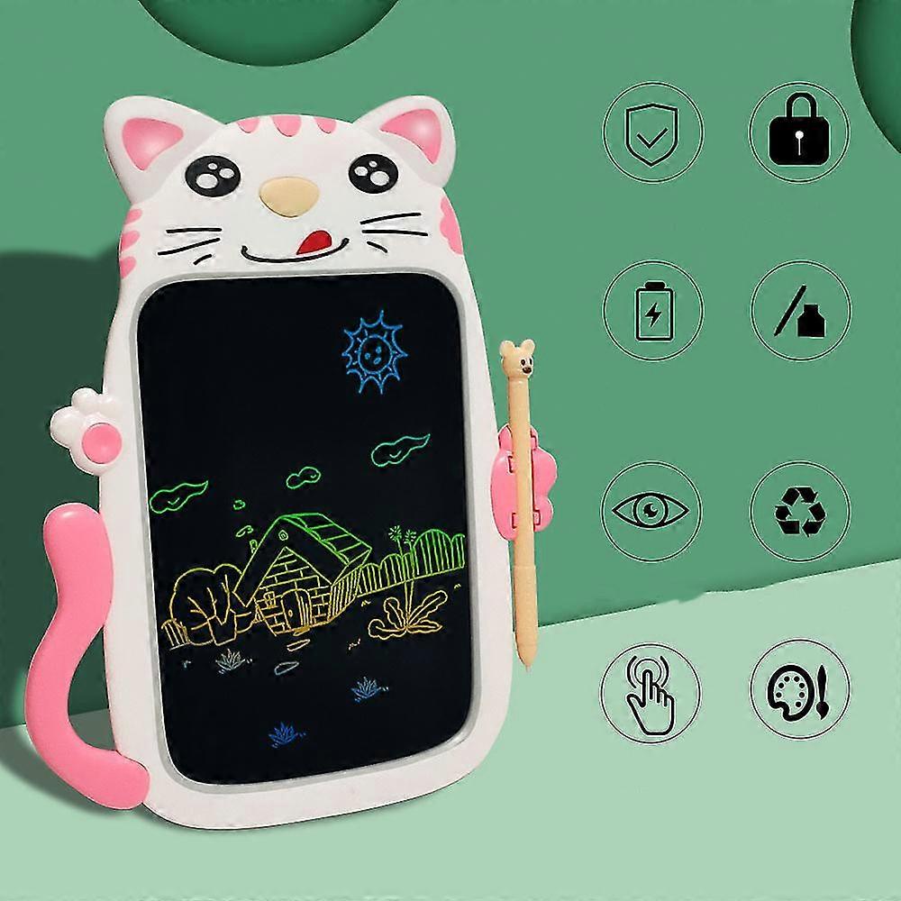 Cat Drawing Board Kids Graffiti Board Color Screen Reusable Graffiti Writing Pad - DD01