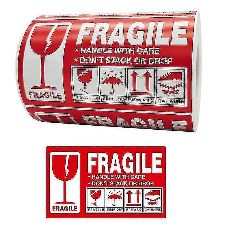 500pcs Fragile Stickers Warning Label Sticker Handle With Care Don"t Stack Or Drop Sticker Shipping