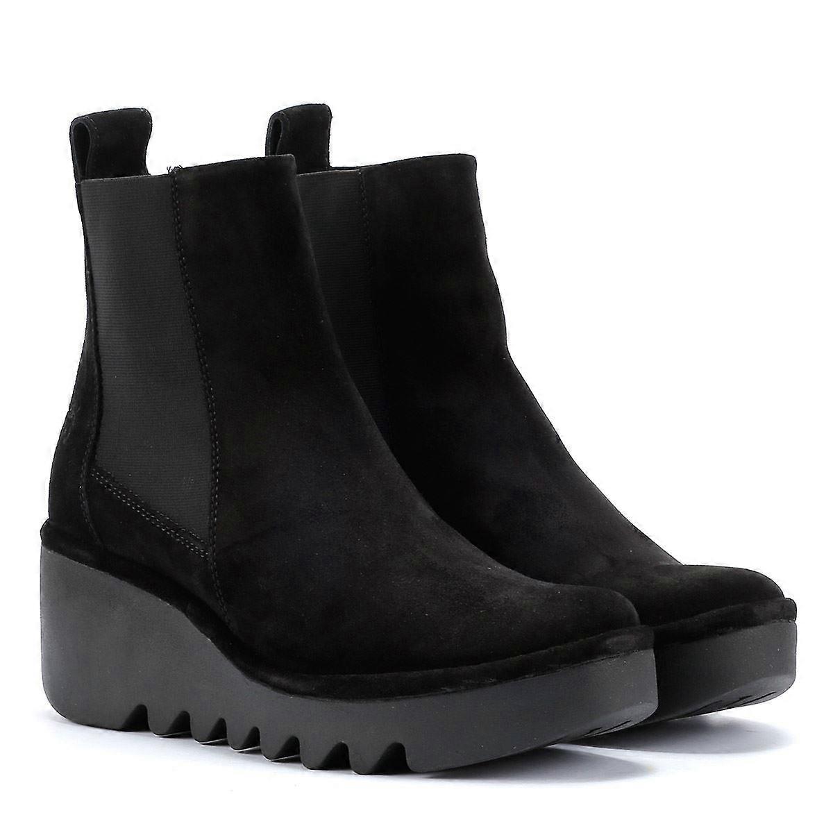 Fly London Bagu Leather Women's Black Boots