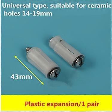 1 Pair StainlessRubberNylonPlastic Universal Type Toilet Seat Hinges Screws for 14-22mm WC Holes Fixing Easy Installation