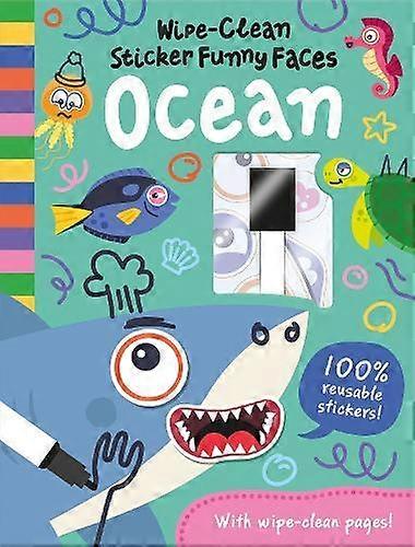 Wipe-clean Sticker Funny Faces Ocean - Rob Abbott