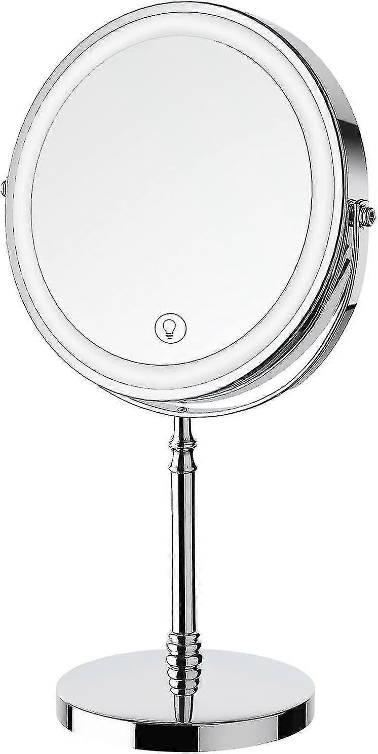 8 -inch Charging Double -sided Can Enlarge Makeup Mirrors, 3 Colors, 1x/10x 360  Rotation Touch