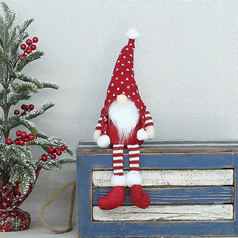 2023 Juledekorasjon Langt ben Jul Ansiktsløs dukke Gammel mann Dverg Juledukke Pynt Julenissen Dekorasjoner