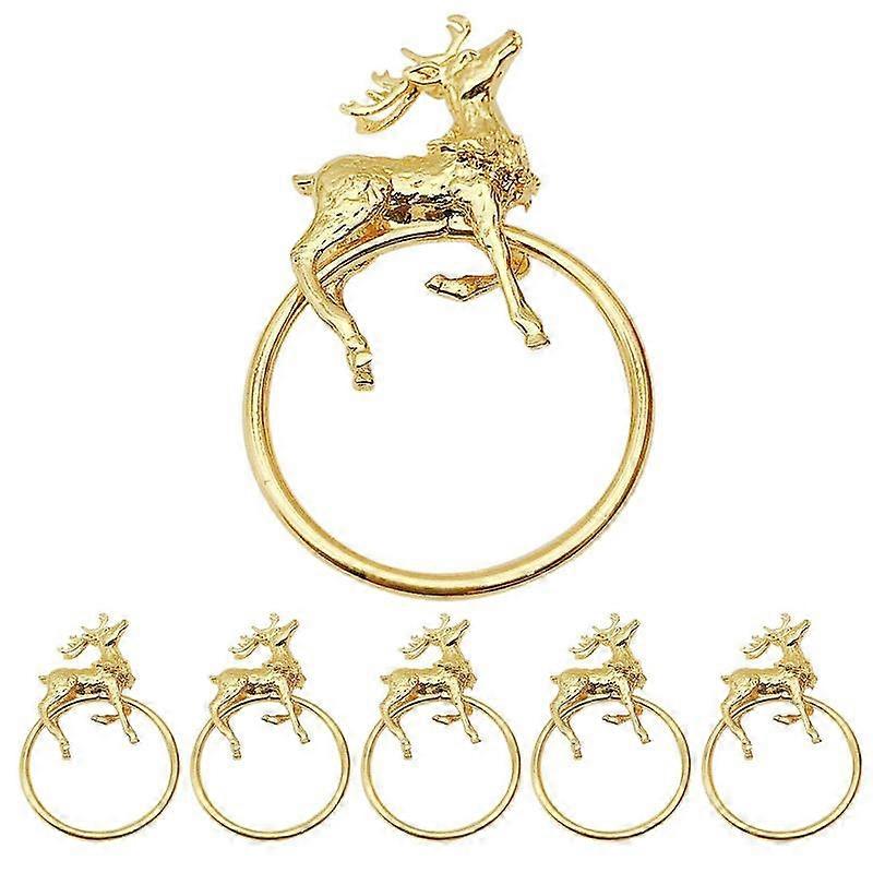 Napkin Buckle Rings Christmas Holder 6-pcs Multi-function Ring For Parties