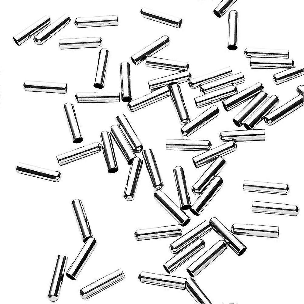 50pcs Shoelace Tips Replacement DIY Metal Aglets Lock Clips Rustproof Seamless