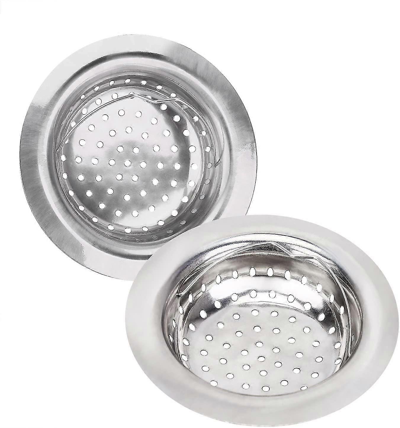 2 Pcs Kitchen Sink Strainer,stainless Steel Sink Filter Strainer Hand-held Protector