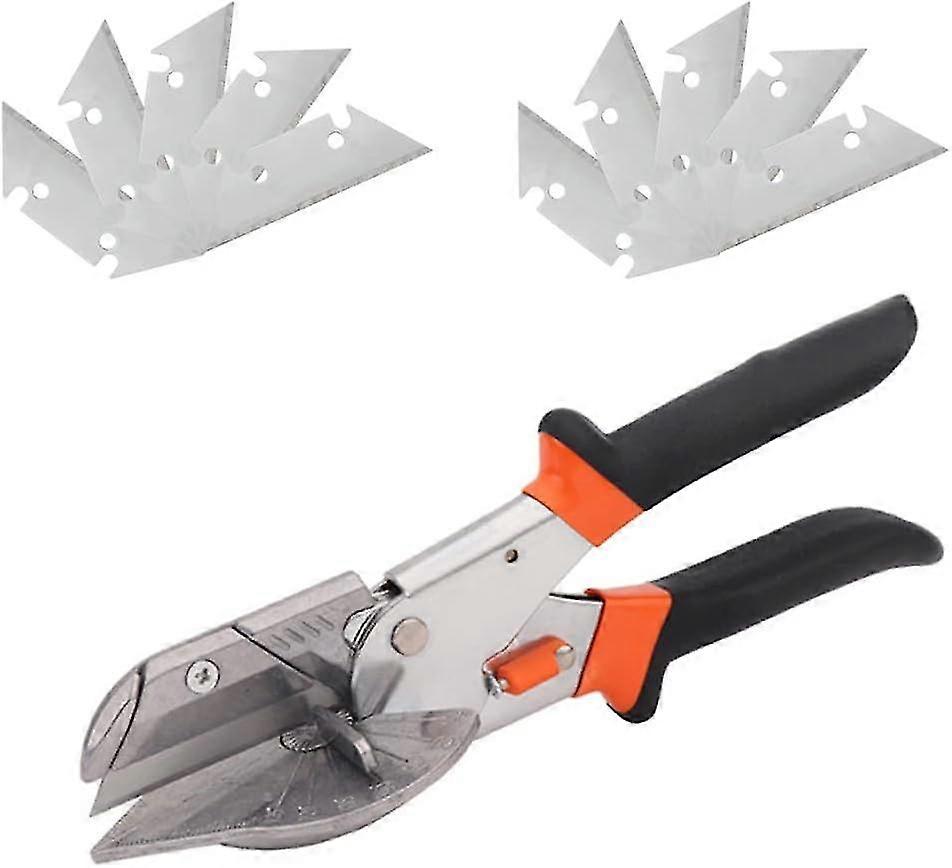 Miter Shears 45 til 135 grader Multi Angle Trim Cutter Soft Wood Cutter Justerbar vinkel saks Trunking Cutter Støping Skjæreverktøy med Replacemen