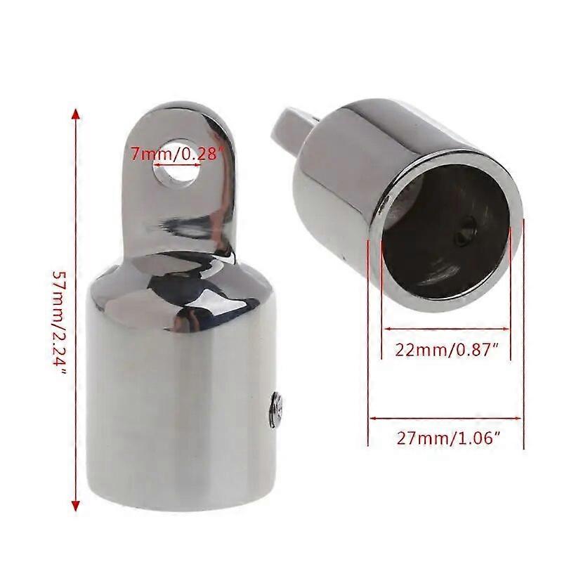Bimini Top Cap אביזרי סירה בקצה העיניים נירוסטה 316 עבור "0.79 צינור סירה ימית יאכטה עמידות בפני קורוזיה במי ים