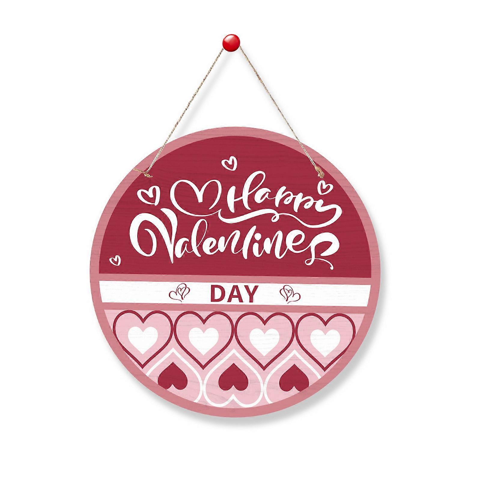 Door Hanging Sign Valentine's Day Heart-Shaped Door Pendant Exquisite Love Tag for Home Holiday Decoration