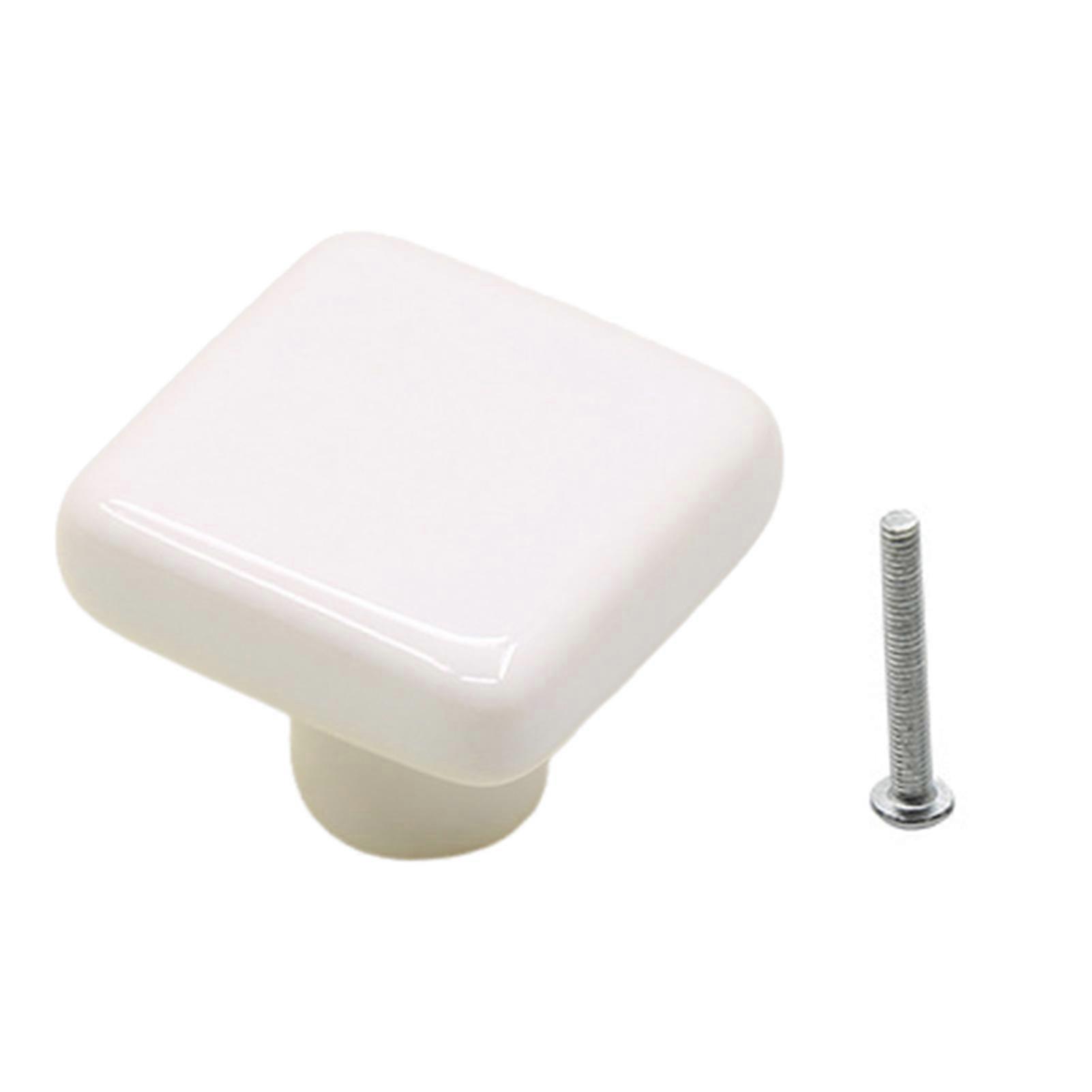 Cabinet Handle Square Ceramic Cabinet Door Pull Solid Structure Easy Installation Handle Knob DIY Furniture Accessories
