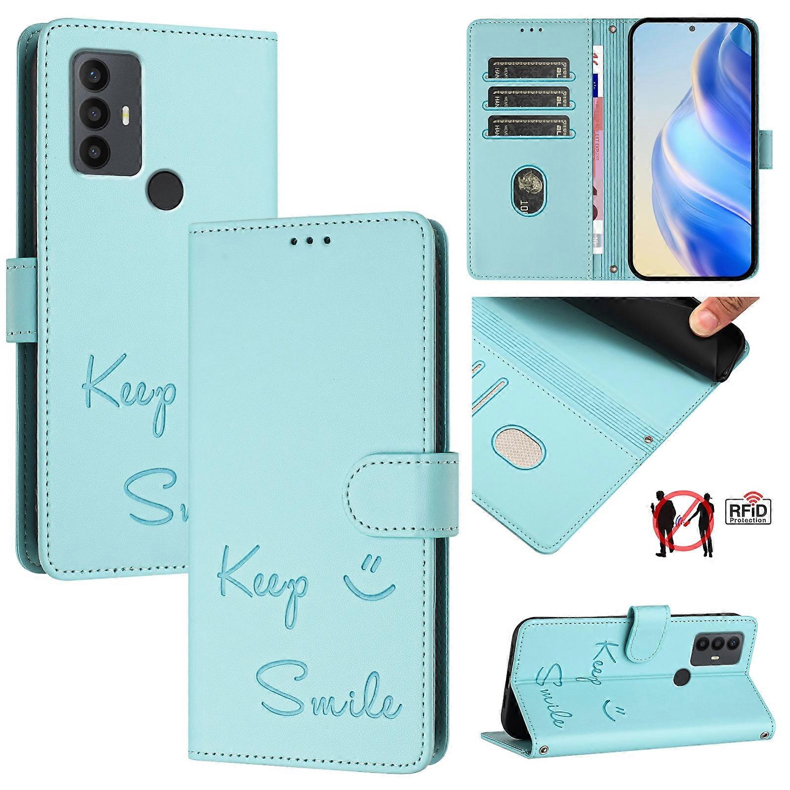 Smile RFID Leather Case For TCL 30 SE