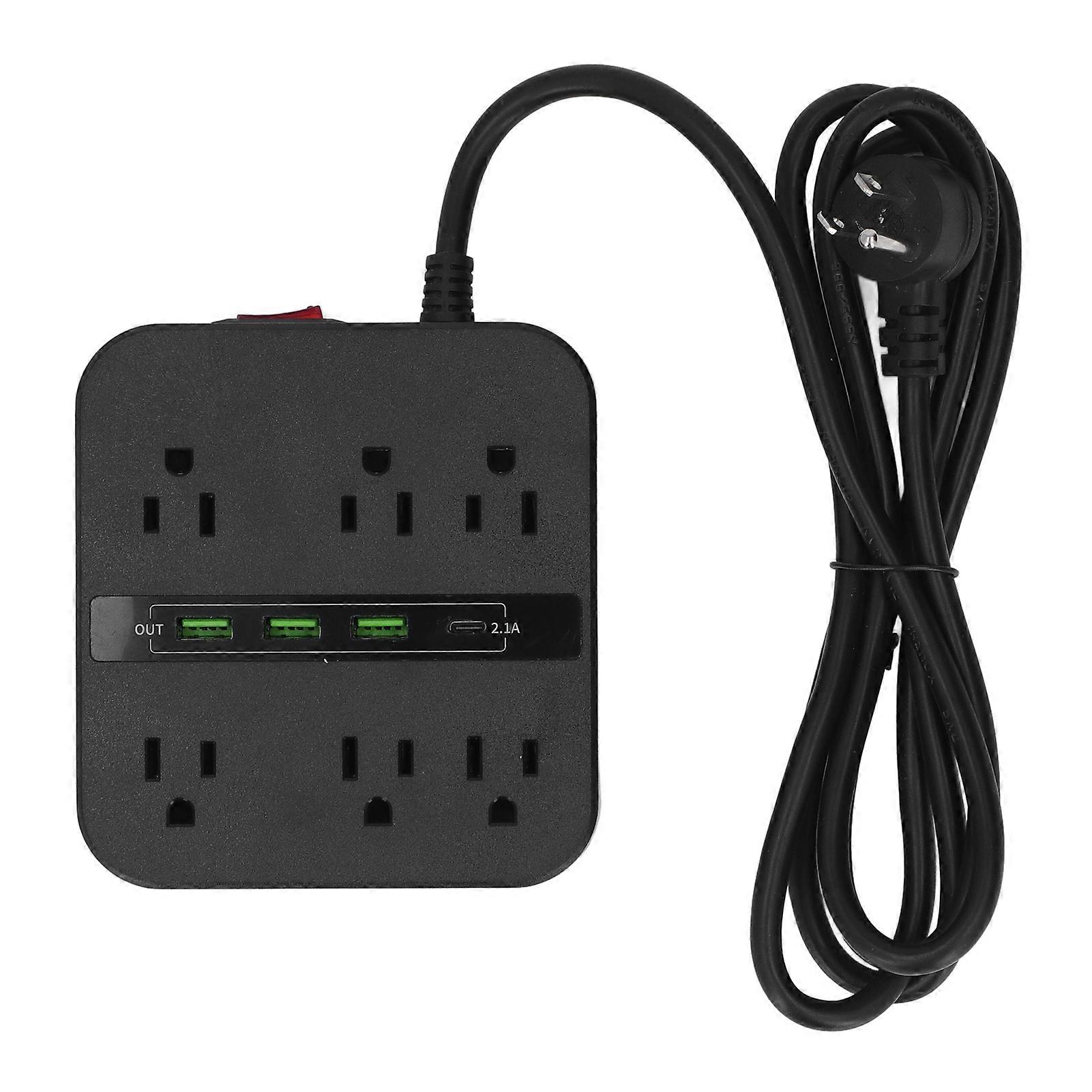 Extension Socket Power Strip USB PD Interface Multiple Ports Outlet Extender US Plug 110?125V