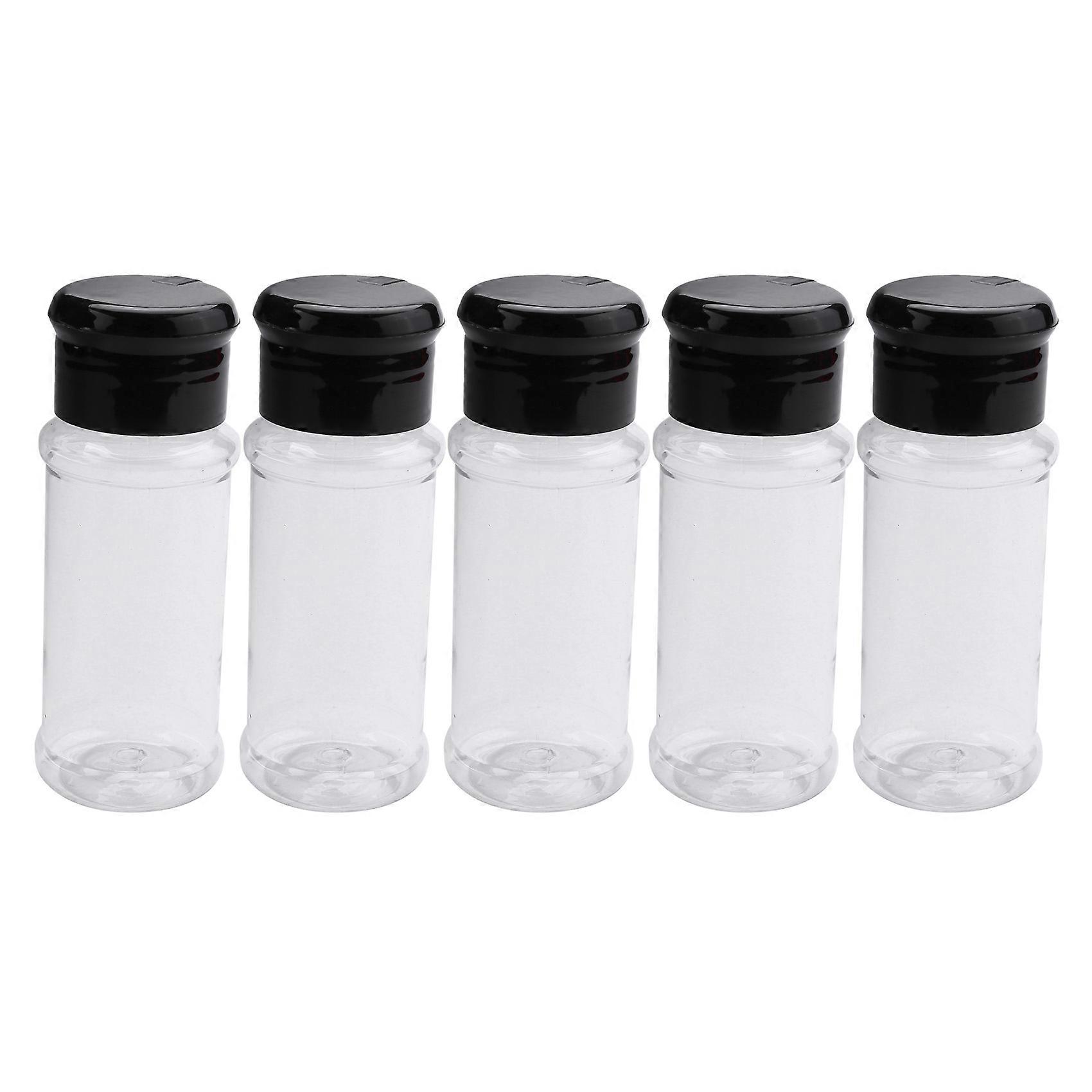 100Pcs 100Ml Spice Salt Pepper Shakers Black Seasoning Jar Can Pepper Bottle Barbecue Condiment Kit