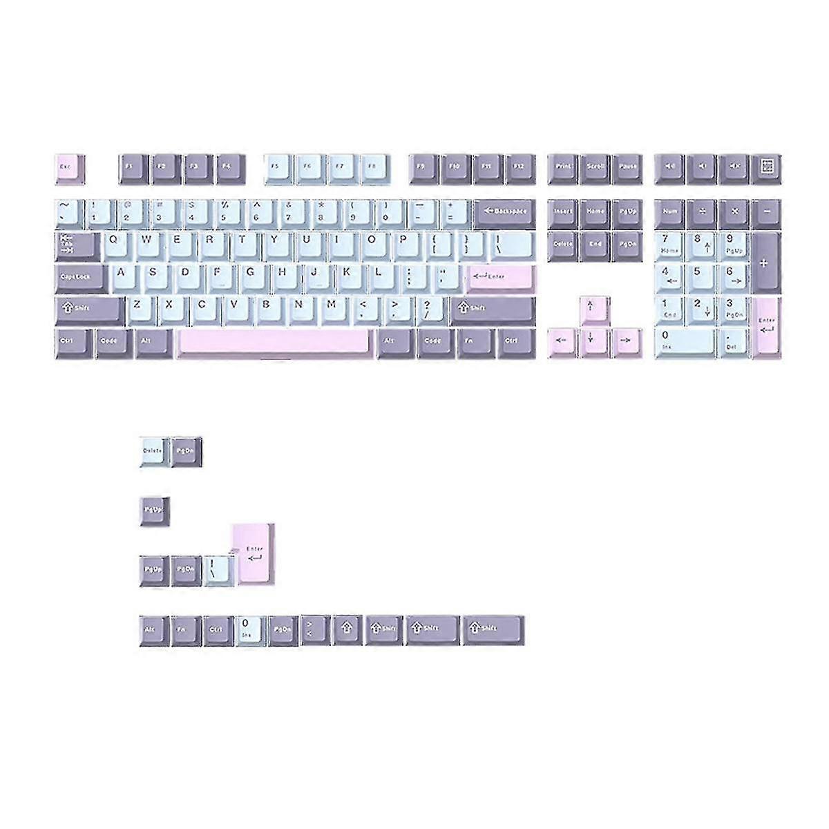 125 tangenter Pbt Double Shot Keycaps Set Tangentkapslar Cherry Höjd För Mx Mekaniskt Speltangentbord, Typ-B