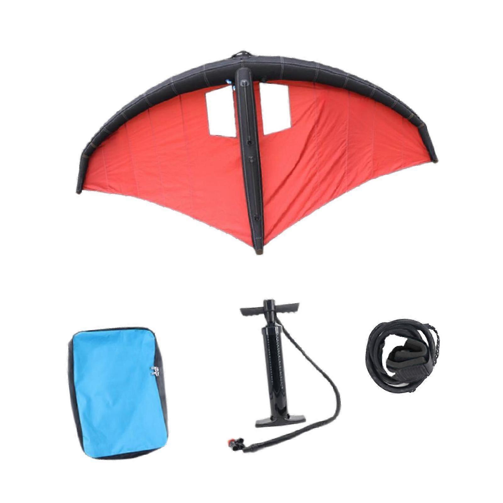 Inflatable Surfing Wing Handheld Surf Sail for Kiteboard Surfing Snow Skiing red