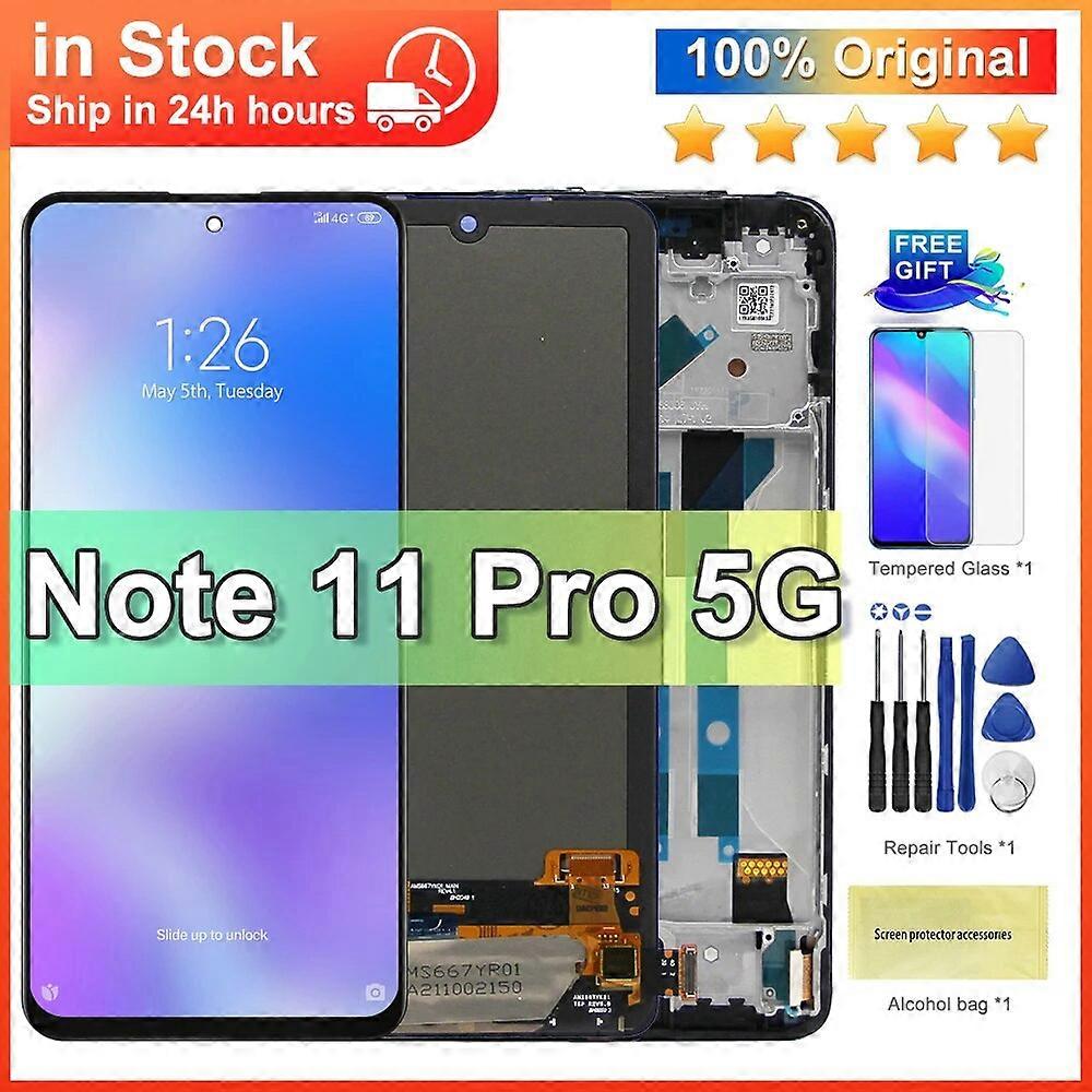 6.67'' For Xiaomi Redmi Note 11 Pro 5G GlobalLCD Display Touch Screen Digitizer Assembly Replace 21091116I, 2201116SG