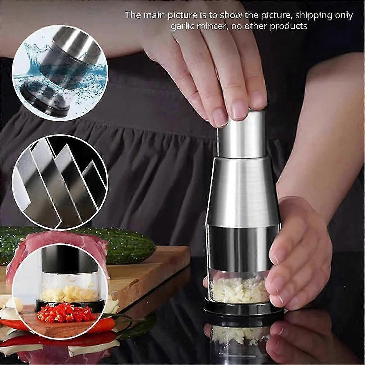 Garlic Press Multifunctional Manual Garlic Cutter for Mincing Garlic