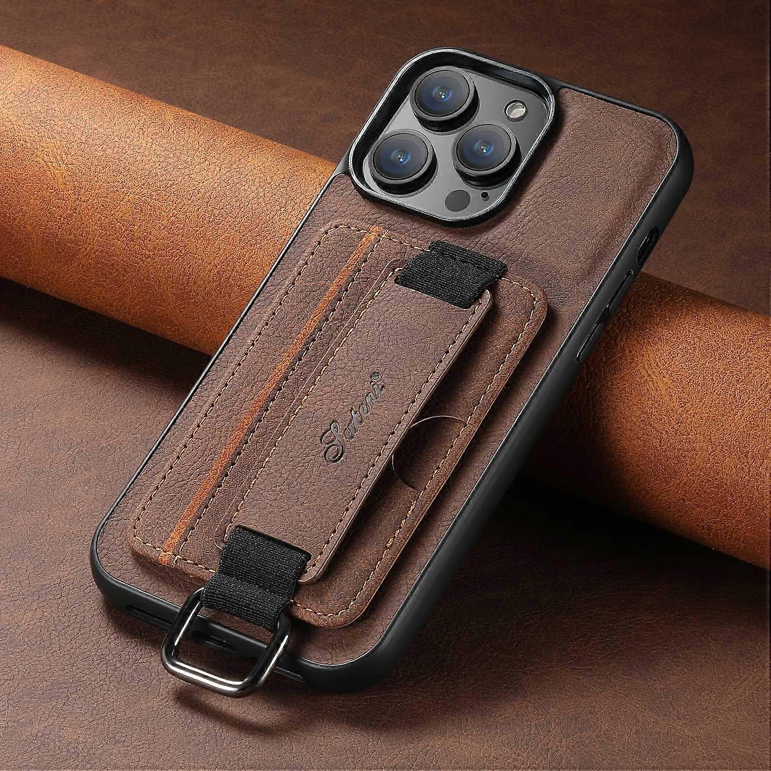Luxury Leather Card Holder Phone Case For iPhone 15 Plus