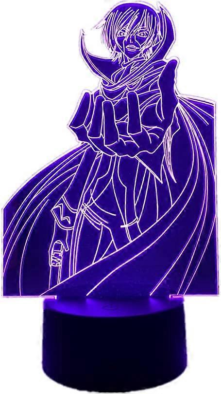 3D Lamp Anime Code Geass Lelouch Lamperouge Acrylic Led Ligh