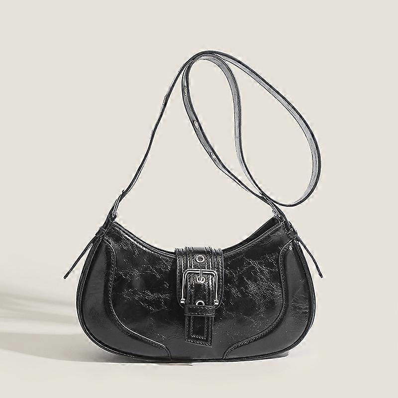 Borsa Siliver PU In Pelle Tinta Unita Delle Donne Ascellare Borsa Laterale A Tracolla Piccole Borse Alla Moda Vintage Di Lusso Lady Borsa A Tracolla