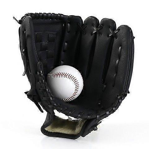 1pc Esportes Beisebol E Softbol Luva Profissional E Luva De Beisebol Softbol (10,5 polegadas preto + bola)