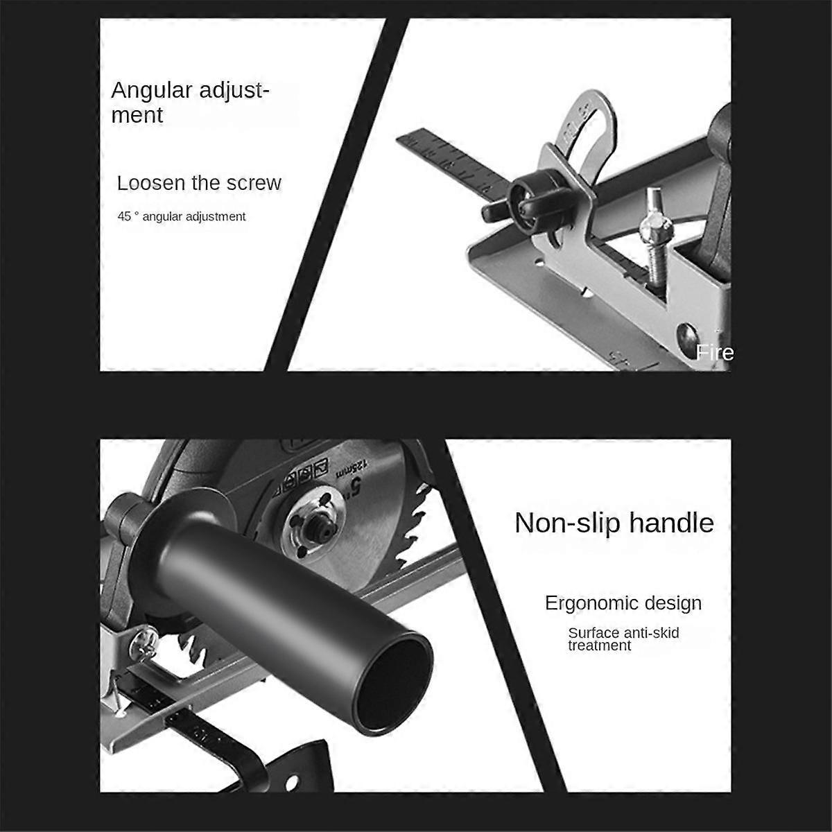 Hand Angle Grinder Converter to Cutter 40mm Depth Adjustable Grinder Bracket to Cutting Woodworking Table Tool