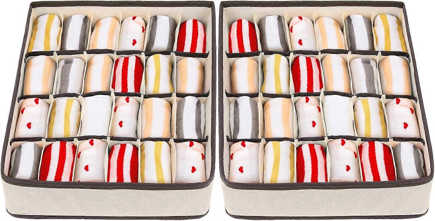 24 Cells Underwear Socks Storage Box - Organize Your Closet Efficiently