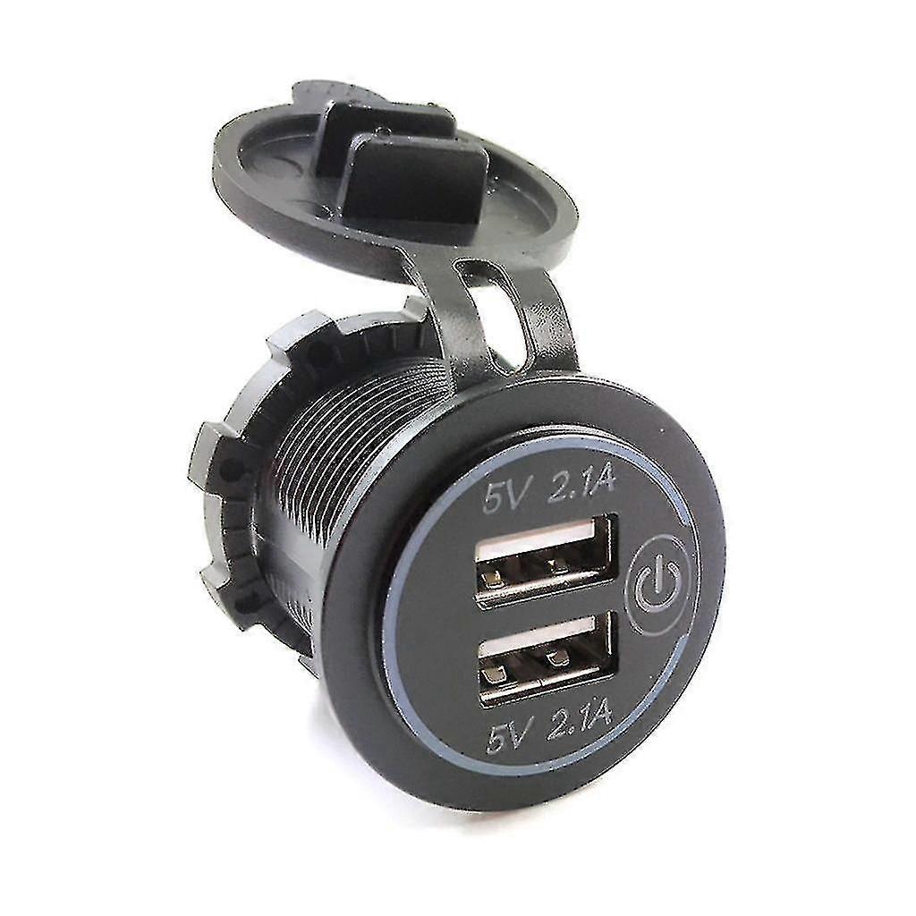 12v-24v Impermeable 3.1a &4.2a&4.8a Dual USB Fast Charger Socket Toma de corriente
