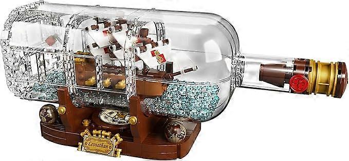 Ideas Ship in a Bottle 92177 Expert Building Kit, Snap Together Model Ship, Collectible Display Set and Toy for Adults (962 Pieces),Multicolor
