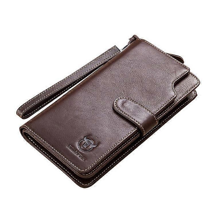 Man Leather Long Buckle Multi-Function Wallet