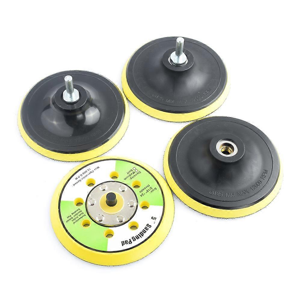 Sanding Disc Pad 5\" Hook Loop Sander Polishing Backup Plate M8 M10 M14 Thread For Drill Grinder Rotary Tools With Backer Plate