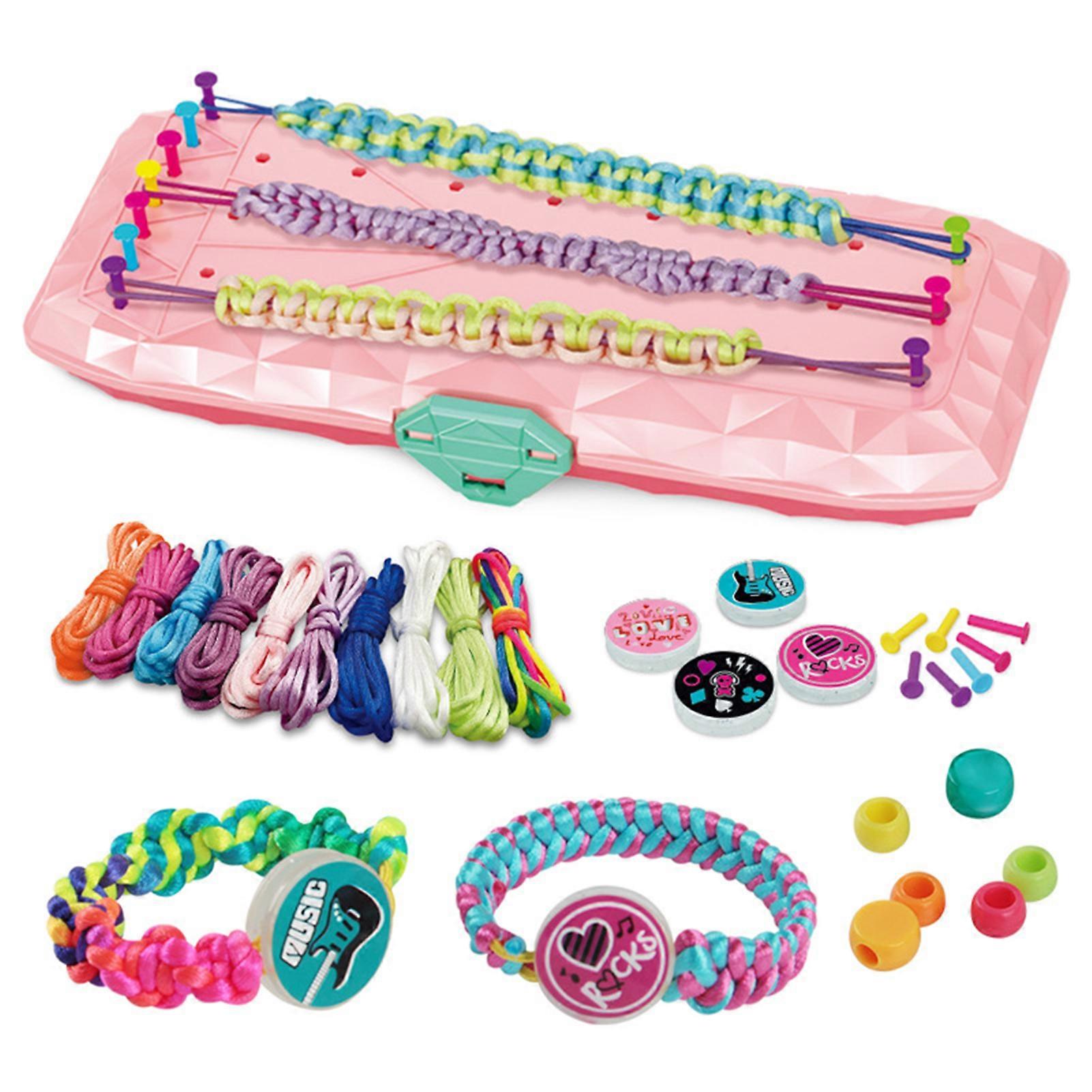 DIY Braid Bracelet Making Toy Set for Girls Stylish Delicate Wrist Strap Jewelry Chrisrmas Birthday Gift