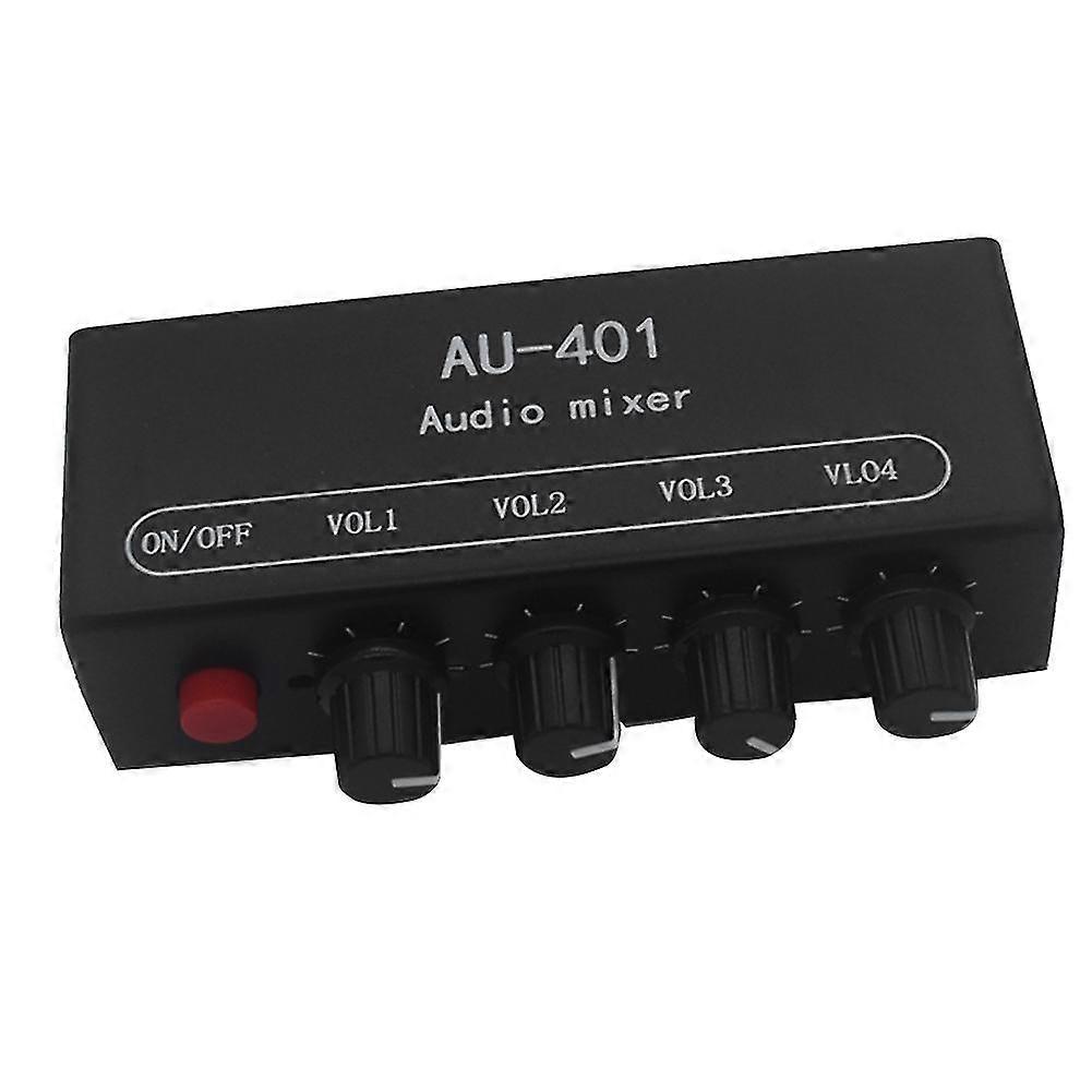 Multi-source Au-401 Dc 5v-12v Stereo Audio Mixer 4 Input 1 Output Individually Controls Board Sound Without Cable