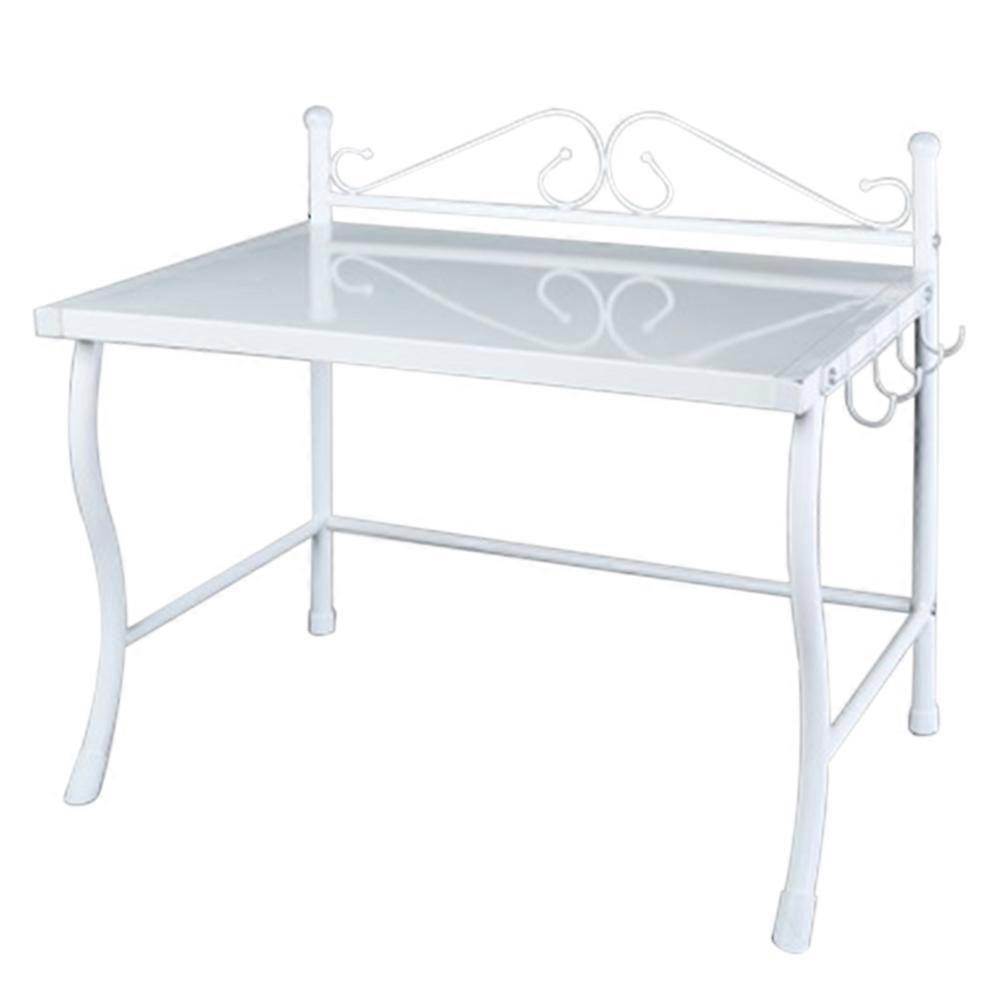 White single microwave oven rack