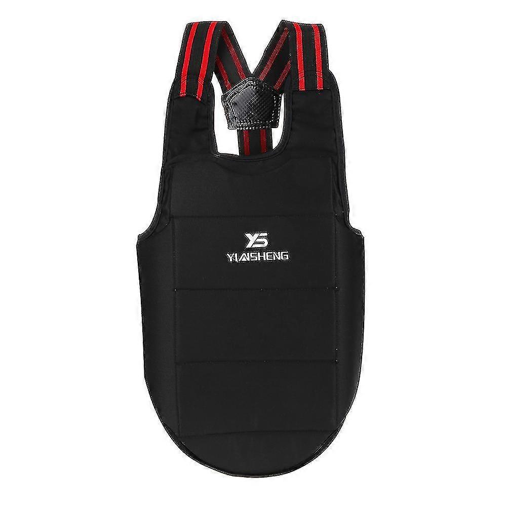 ילדים מבוגרים קראטה ספורט ללבוש חזה מגן כתף מגן אפוד שחור מותן