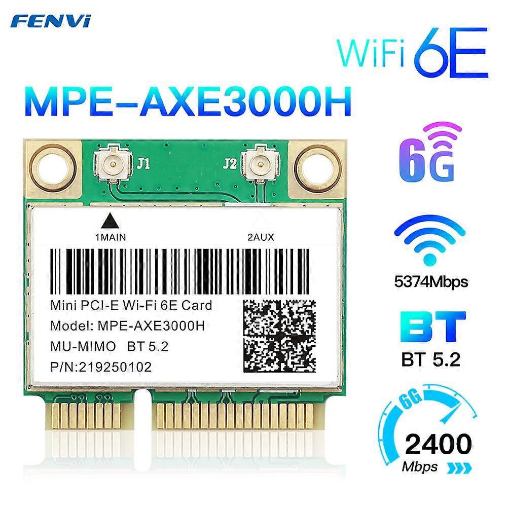 2974Mbps WiFi6 MPE-AX3000H Mini PCI-E Adaptor Wireless Pentru Bluetooth 5.2 Wifi Card 802.11ax 2.4G / 5G / 6Ghz Wlan WiFi 6E AX210 Card