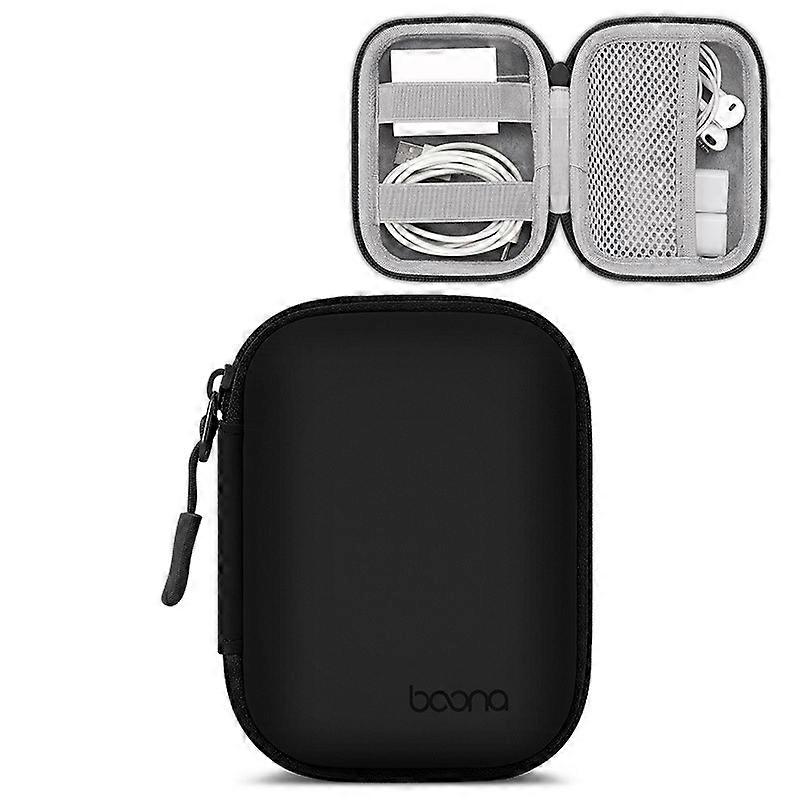 Baona Headphone Cable Bag, Specification: Rectangular Black