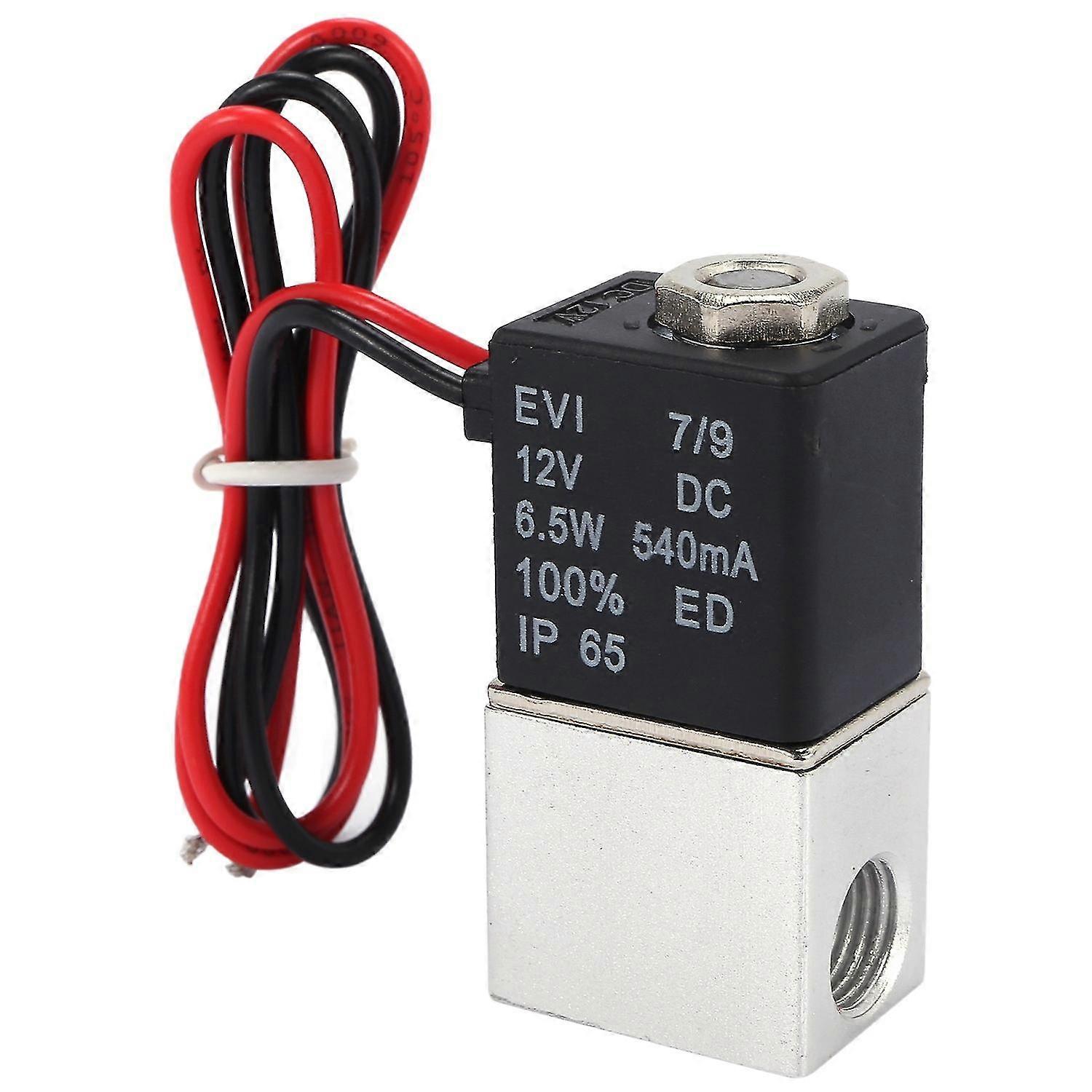 Électrovanne DC12V 1/4 pouce 2 voies normalement fermées vannes pneumatiques à action directe air gaz