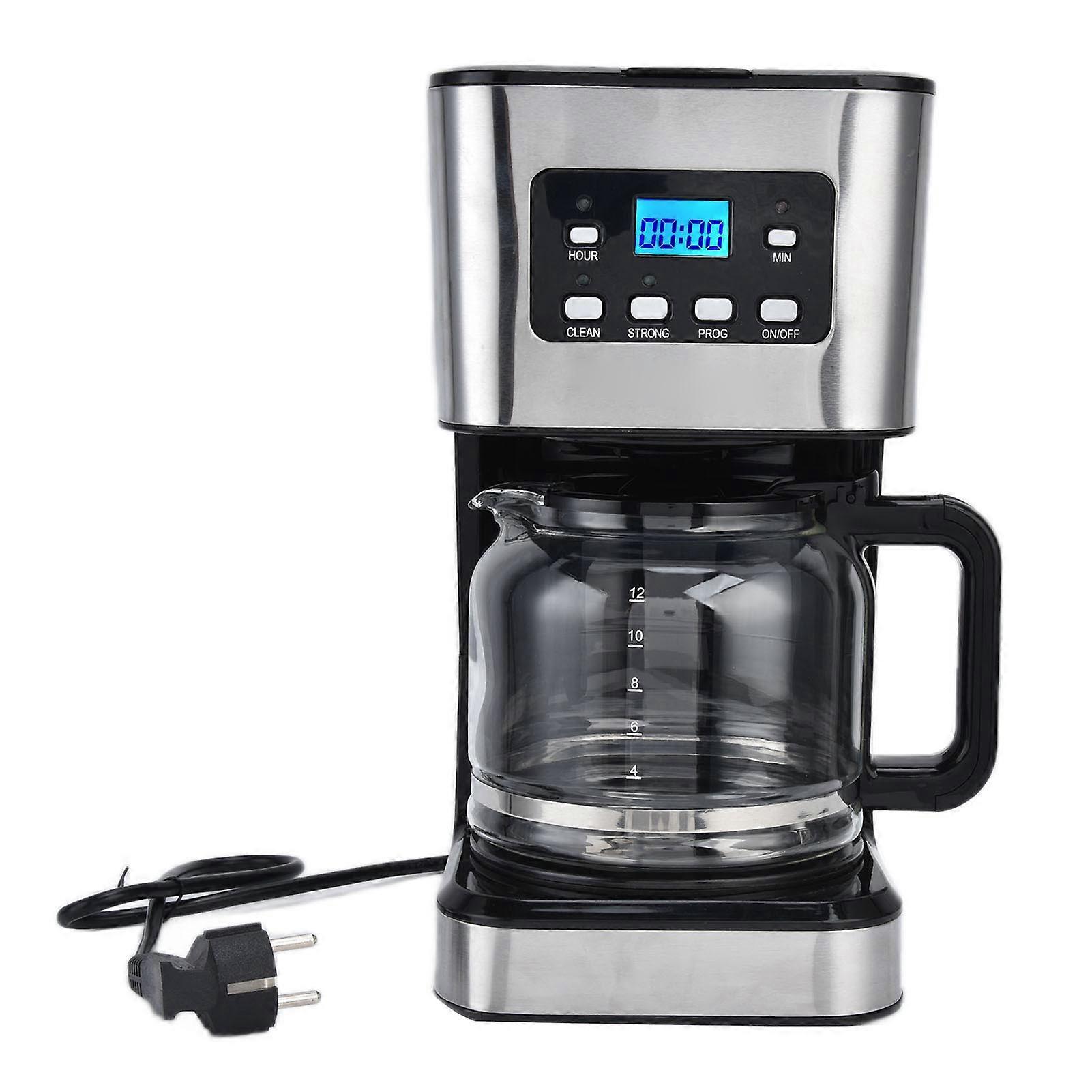 1.5L Drip Coffee Machine 12 Cup Coffee Maker with Timer Automatic Extraction for Home and Cafe 220240V