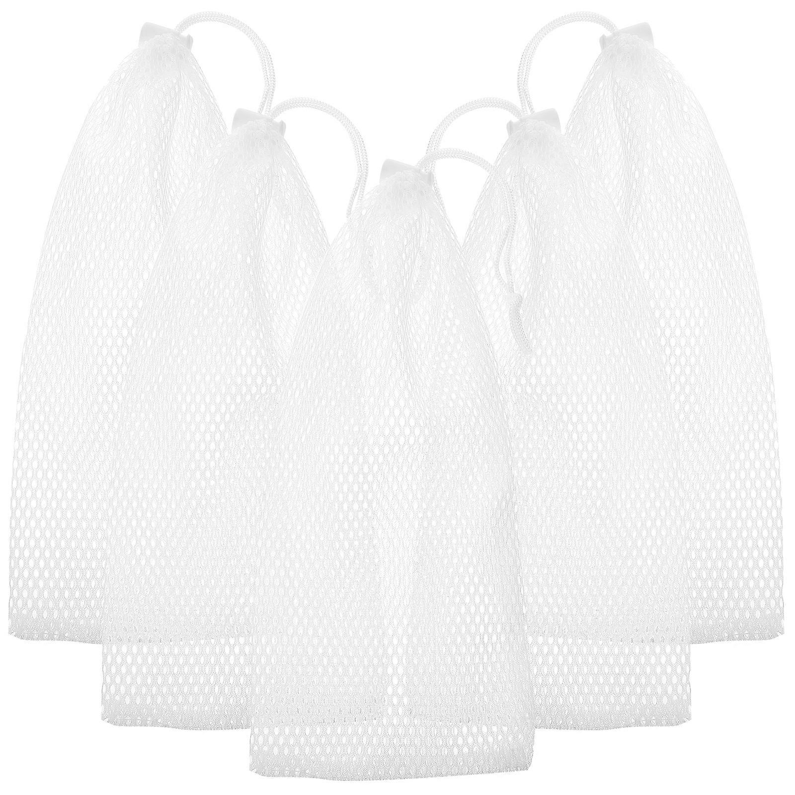 5stk Fuglefrø Netposer Fuglefoder Snøreposer Hængende fuglefoderposer