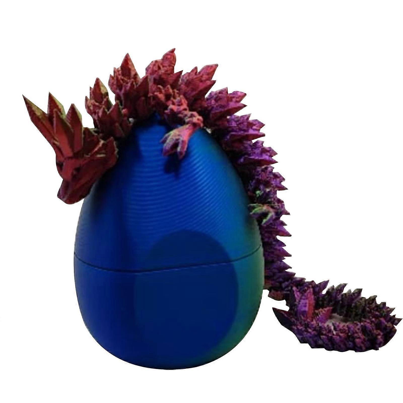 Flavery Dragon Egg - Uovo giocattolo a sorpresa con drago flessibile perlato lucente, regalo stampato in 3D