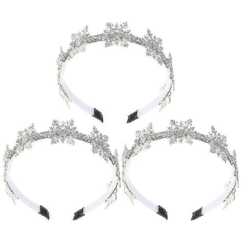 3pcs Christmas Snowflake Headband