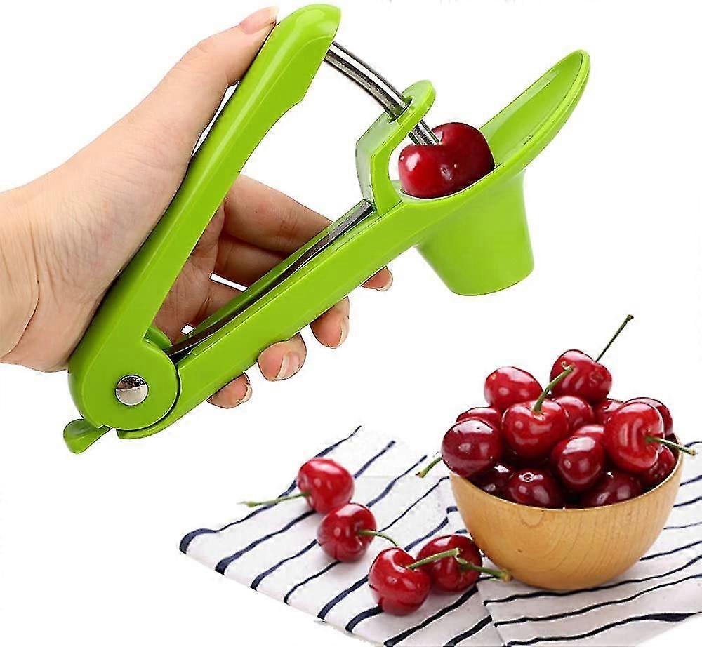 Cherry Fruit Kitchen Olive Core Remove Pit Tool Seed Gadget Stoner Corer Pitter Remover(green)
