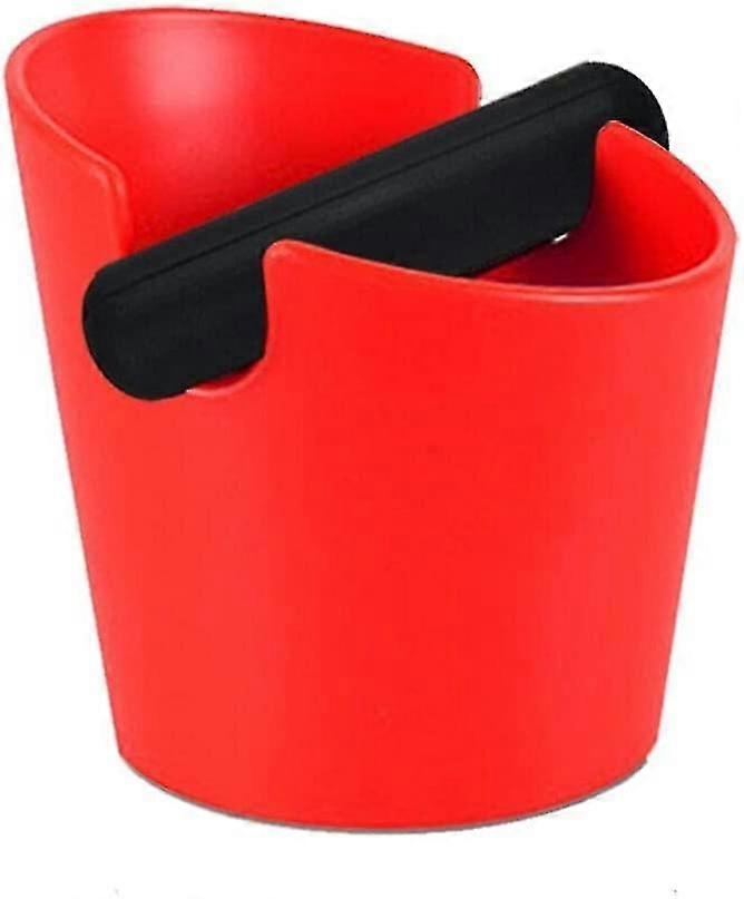 Coffee Knock Box For Espresso With Non-slip Rubber Red