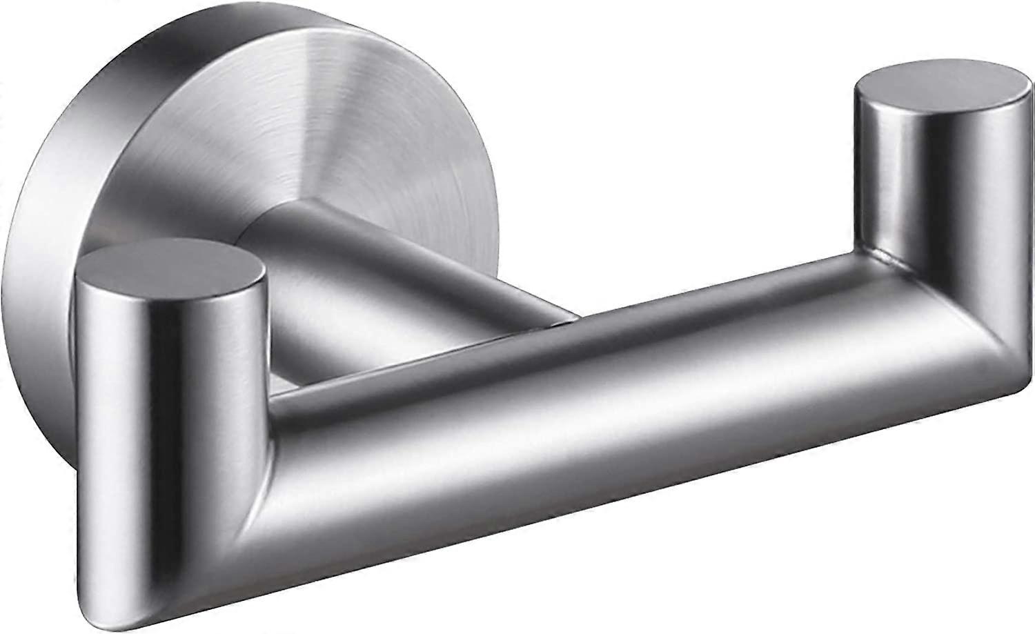 ダブルタオルフックブラッシュドニッケル、SUS304ステンレス鋼バスタオルホルダー、バスルームの壁用ハンドタオルラック