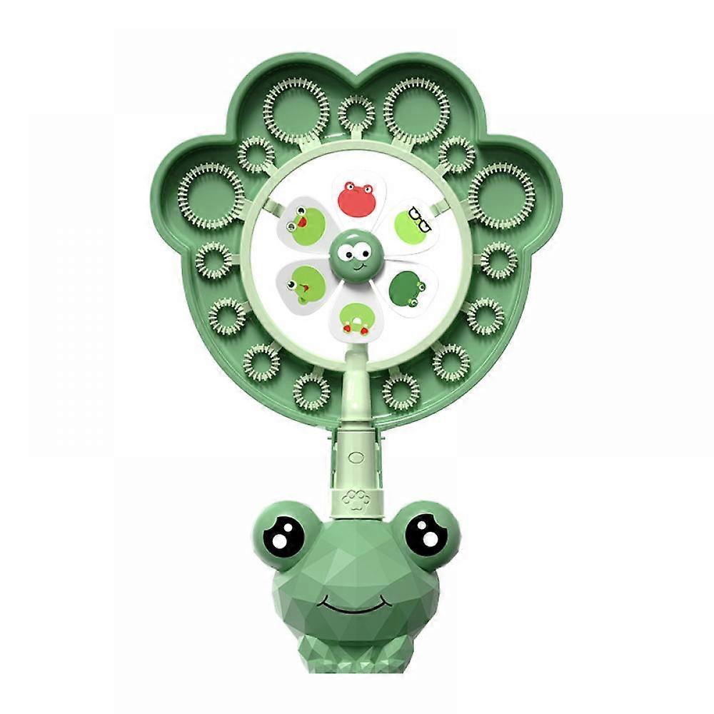 Handheld Windmill Bubble Wand Toy With Outdoor Automatic Bubbles Blowingblue