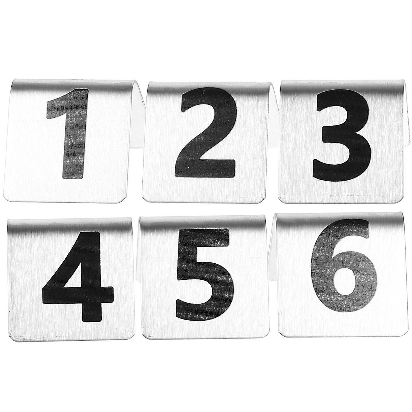 6pcs Numbers 1-6 Table Tents Double Side Numbered Table Tents Restaurant Wedding Table Number