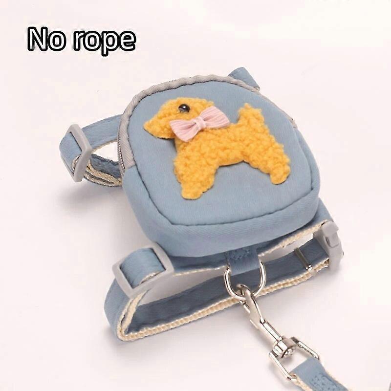 Pet Dog Backpack Harness with Leash Set Cute Animal Print Puppy Harness Vest Pet Cat Harness with Bag Chihuahua Dog Accessories