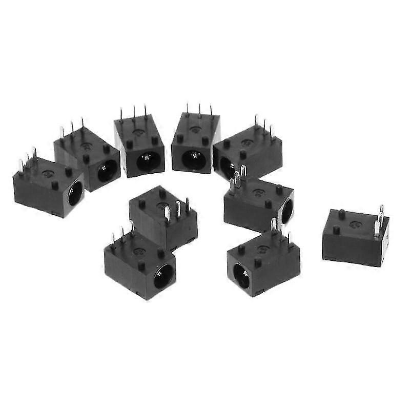10pcs Dc-003 3.5x1.3mm Dc Power Jack Socket Connector 3-pin Panel Mount Plug